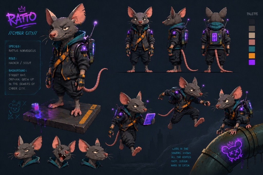 Arte Conceito - RATTO // CYBER CITY //