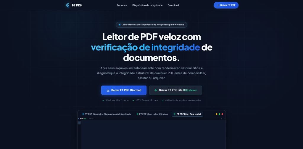 FT PDF - Leitor e Verificação de Integridade